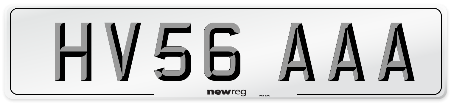 HV56 AAA Number Plate from New Reg